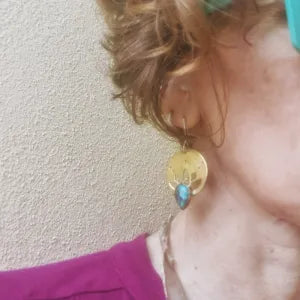 Orecchini Fiore di Loto turchese