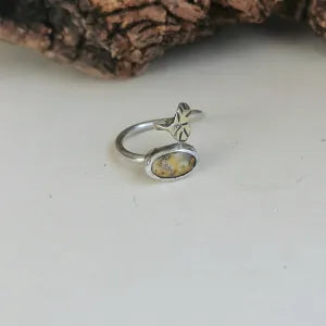 Anello Foglia Peepal