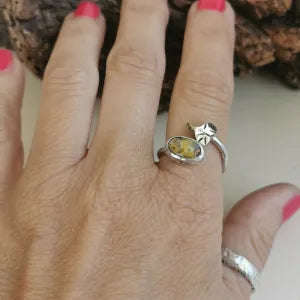 Anello Foglia Peepal