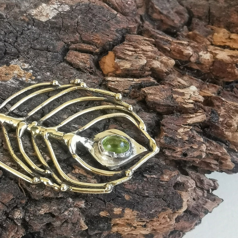 Ciondolo Piuma di Pavone