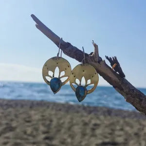 Orecchini Fiore di Loto turchese